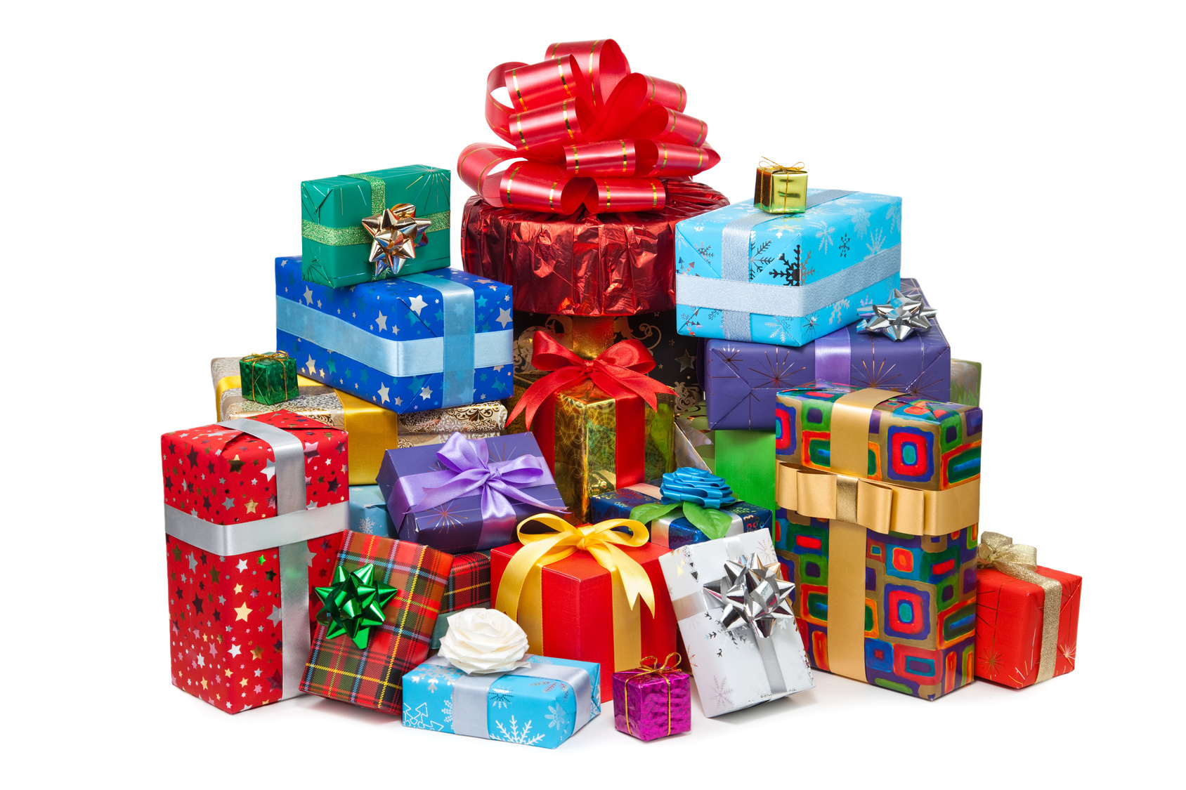Image result for stack of christmas presents